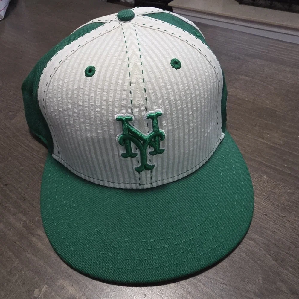 NEW YORK METS NEW ERA 59FIFTY 2024 St. PATRICKS DAY ON FIELD FITTED HAT Sz 7 1/2